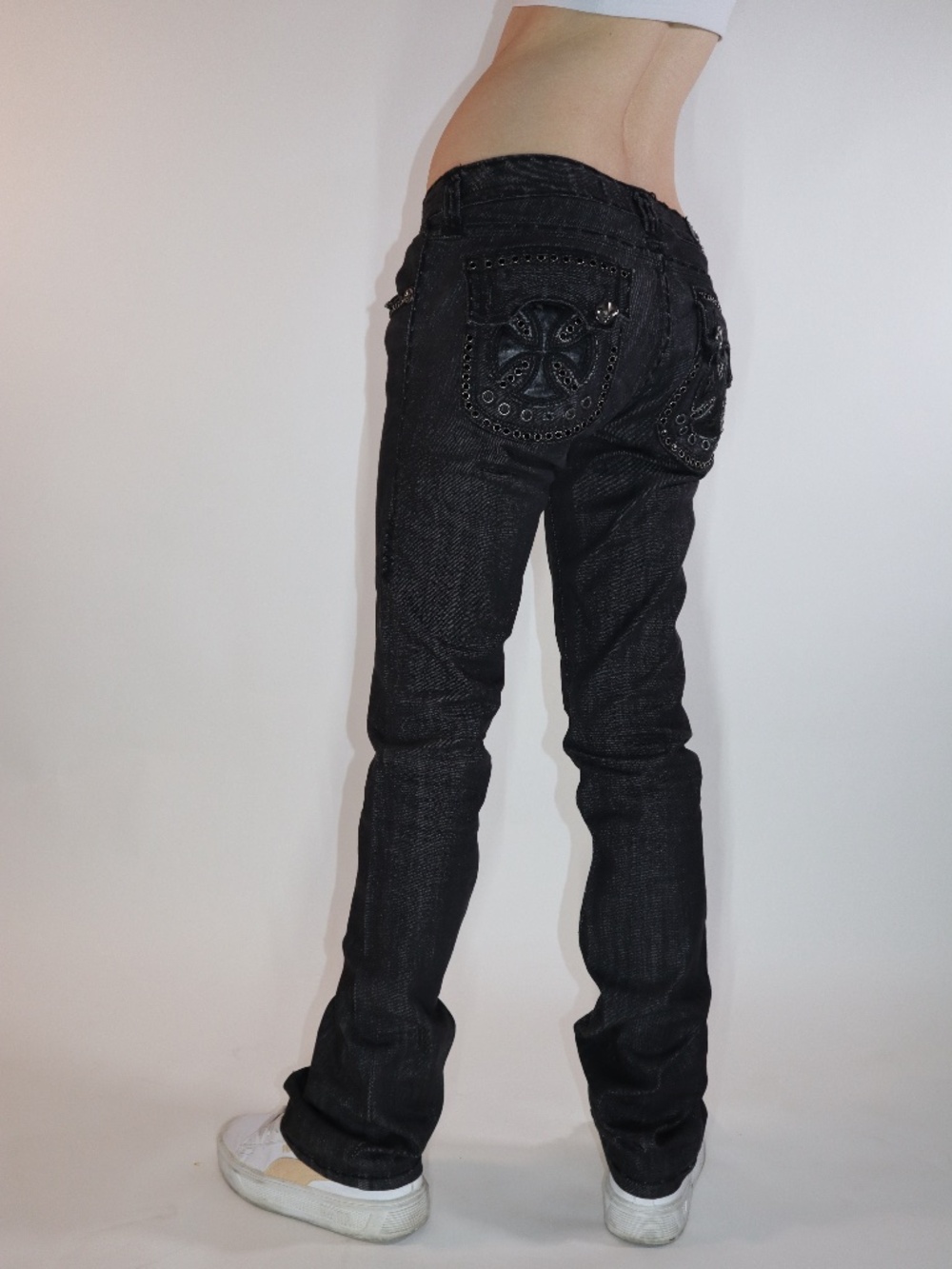 Laguna Beach Black rhinestone Y2K jeans